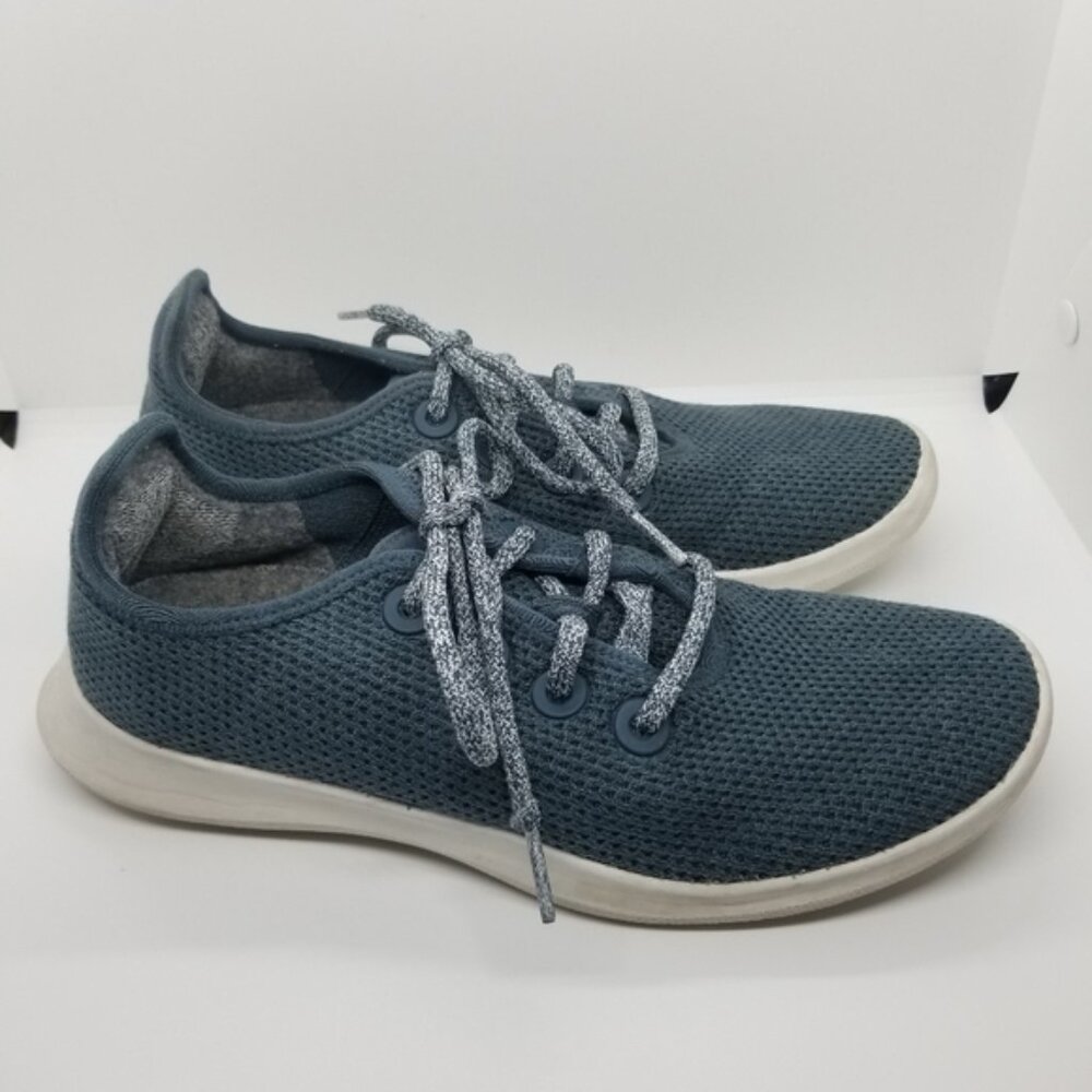 allbirds Tree Runners marine blue with white sole size 9